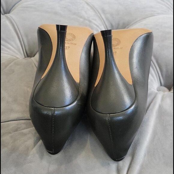 Dries Van Noten Charcoal Leather Pointed Toe Heels Womens Shoes 37 7 Italy $795 - Picture 11 of 15